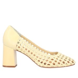 Anthropologie Yellow Naguisa Woven Heels Size 7 37